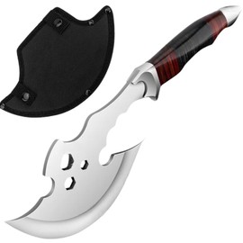 GlowTact Wood Splitting Axe for Camping, Gardening, Outdoor Equipment, Stainless Steel, Protective Case Included, Blade Length (F791)