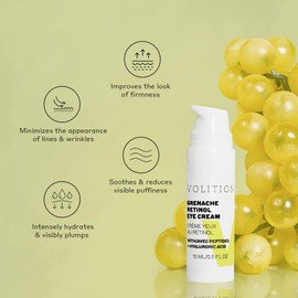 Volition Beauty Grenache Retinol Eye Cream - with Niacinamide & Peptides to Help Improve Look of Crows Feet & Wrinkles (15 ml / 0.5 fl oz)