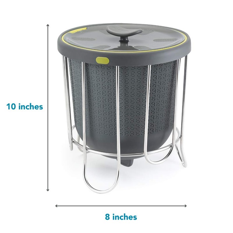 Polder Kitchen Composter-Flexible Silicone Bucket inverts for Emptying and Cleaning