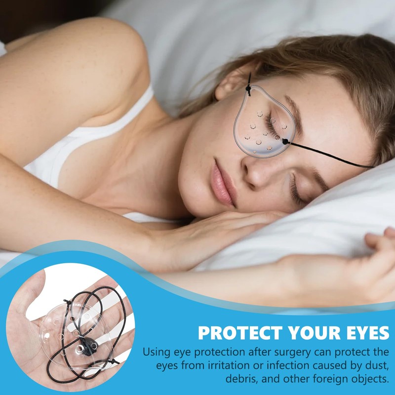 6 Pcs Transparent Eye Shield After Cataract Surgery, Plastic Eye
