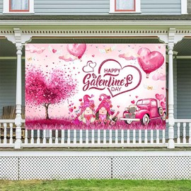 Ticuenicoa Galentine's Day Banner - Romantic 70.8x43.3 Inches Backdrop for Party Decor and Photography, Perfect for Ladies' Valentine's Day Celebrations