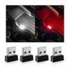 Yourkar 4 PCS USB LED Car Interior Atmosphere Lamp, Plug-in