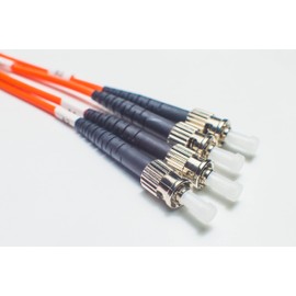 FCD - 7M OM1 ST ST Fiber Optic Cable | 1G Plenum Duplex 62.5/125 ST to ST Multimode Jumper 7 Meter (22.96ft) | Length Options: 0.5M-300M | Made in USA | 1/10g mm sfp 1gbase ofnp st-st