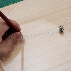LGEGE Center Finder Tool 30cm Wood Turner Lathe Compass Woodworking Clear Acrylic Drawing Circle Shaper for Irregular Shapes