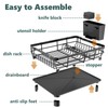 AIDERLY Iron Dish Drying Rack with Drainboard Dish Drainers for