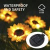 2/4 Solar Flower Lights Replacement Top Solar Panel Lantern Lid