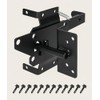 Black Heavy Duty Self-Locking Gate Latch Fits Outdoor Garden, Metal