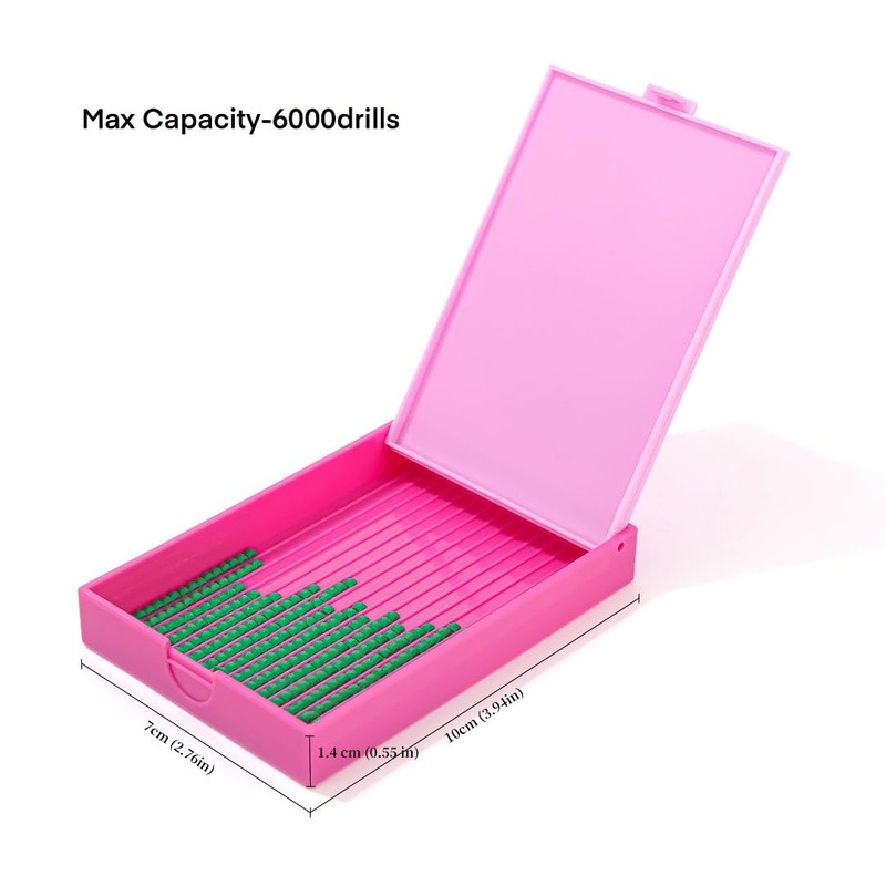 10pcs Cateared Trabricks, 2-in-1 Stackable Diamond Art Trays with Lids,