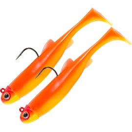 Seadra Paddle Shad Double Combo Ready to Fish (RTF) Soft Bait (Rhubarb and Custard, 10cm - 16g)