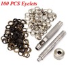 14mm Grommet Tool Kit 100 Pcs, Grommets Eyelets with 3