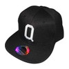 Letter/Initial Snapback Cap in Black & White - Q