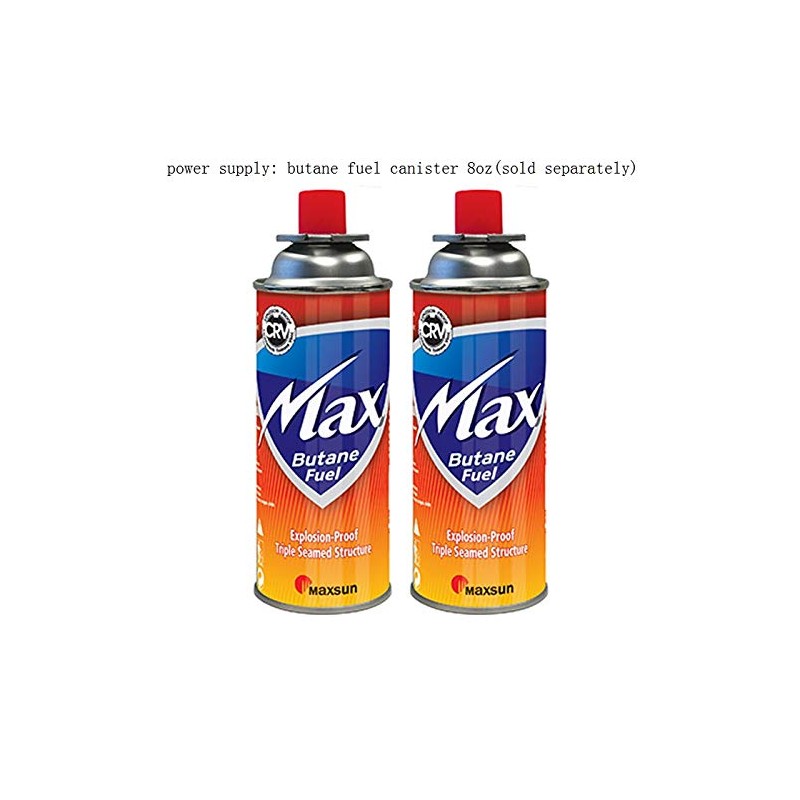 Max Gas Stove MS-2500 (Black), 8000 BTU, Camp Stove, with
