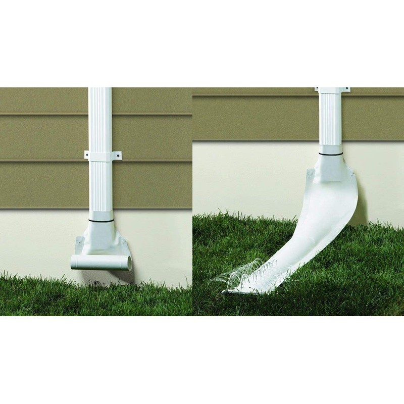 Automatic Downspout Extender, White, 46 x 8-1/2-In.
