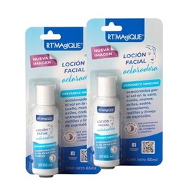 RT MAGIQUE | Loción Aclarante 2 piezas | Aclarador de piel | Despigmentante facial con Ácido Láctico y Glicólico | Uso Nocturno | Quita manchas para p