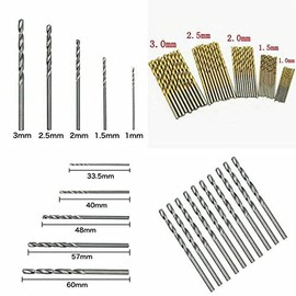 Juego de Brocas Helicoidales de 100 Piezas, Juego de Brocas de 50 Piezas con Revestimiento de Titanio y 50 Piezas Blancas, Brocas Helicoidales de Acero de Alta Velocidad para Madera PláStico y Metal