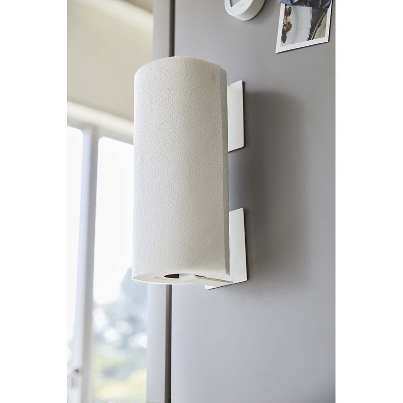 Yamazaki Plate 5225 Magnetic Holding Type Kitchen Paper Holder, White,