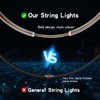 63FT Solar String Lights Outdoor Waterproof with USB Port &