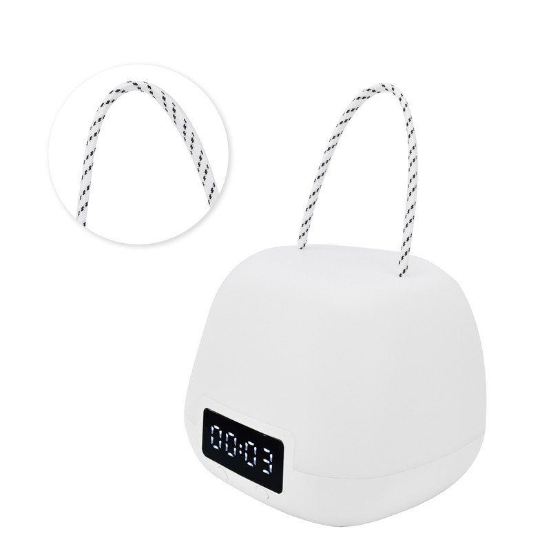 Remote Control Night Light Adjustable LED Portable Bedside Clock Lamp