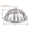 Leyso Type 304 Stainless Steel Heavy Duty Dome Sink Drain