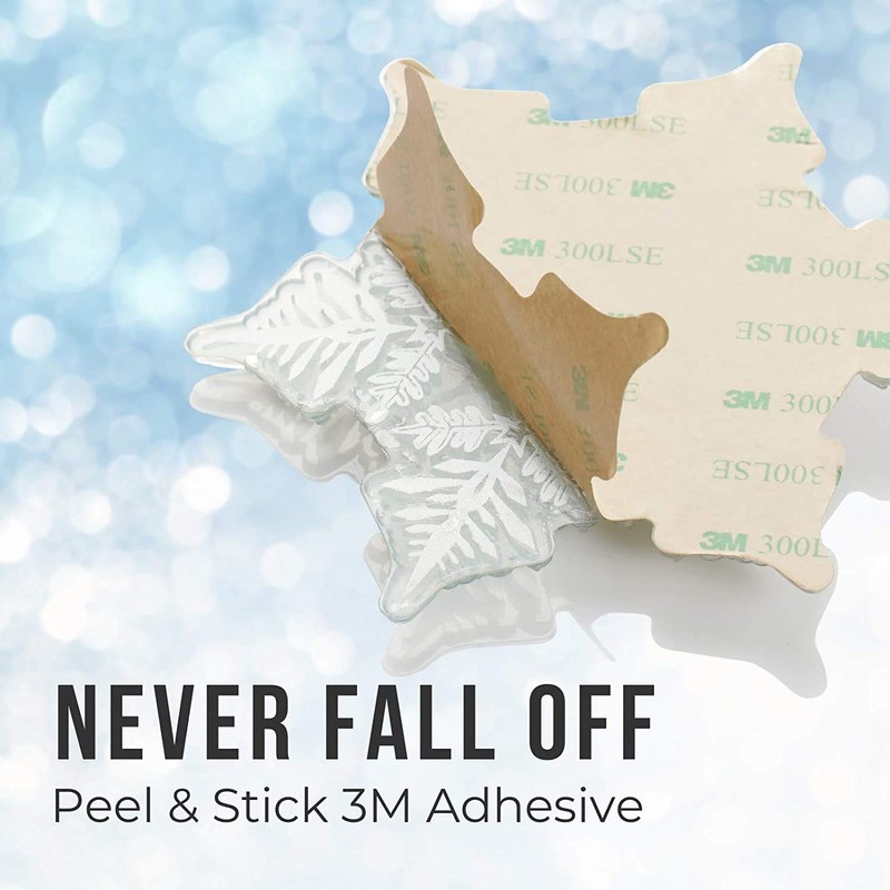 devembr Snowboard Stomp Pad, 3D Clear Snowflake Snowboarding Stomp Pads,