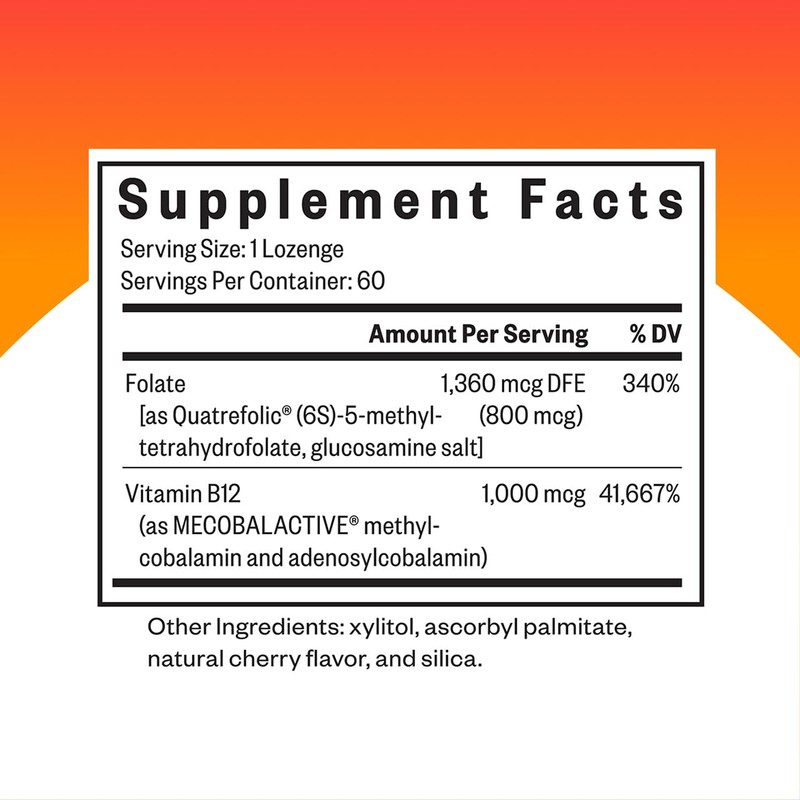Seeking Health Methyl B12 with L-Methylfolate - MTHFR Support Supplement