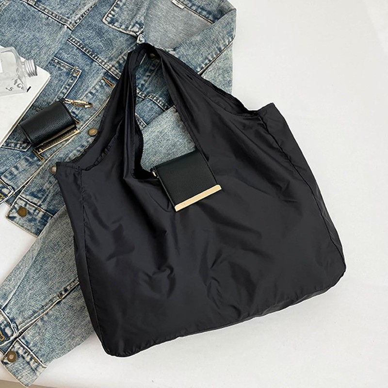 Bolso Tote Plegable de PU – Expansible y Ligero para