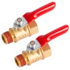 BILAL 2 Pack 1/4" Heavy Duty Air Compressor Brass Ball