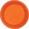 Small 7" Plastic Disposable Plates -Vibrant Solid Colors Appetizer Dessert