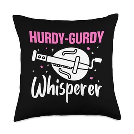 Funny Hurdy-Gurdy Instrument Design for a Hurdy-Gurdy Lover Throw Pillow