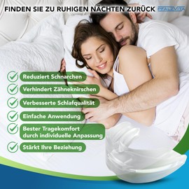 PFALZVITA Anti-Schnarchschiene – Effektiver Schnarchstopper & Knirscherschiene – Zahnschiene gegen Schnarchen & Zähneknirschen für Männer & Frauen – Schiene für die Nacht