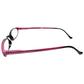 Calabria 833 Dazzles Crystal Bling Reading Glasses +1.75 Violet Purple Black Women One Power Readers Eyeglasses w/Hard Case