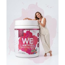 WEantiox, Concentrado de Antioxidantes Adicionado con Colágeno Hidrolizado, Hecho con Ingredientes Orgánicos, con Alto Contenido de Vitamina C, Colágeno, Resveratrol, Caritenoides Flavonoides, 200 grs