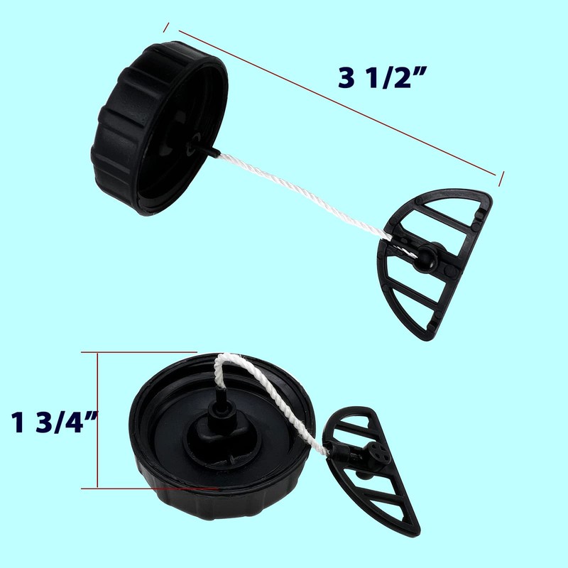 2 Pieces Fuel Tank Gas Cap Oil Filler Cap Replacement