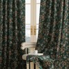 StangH Green Velvet Floral Curtains for Living Room, 100% Black