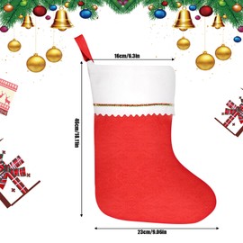 HBWHNIU 4 Christmas Stockings, Santa Stocking, Filling & Hanging, Christmas Gift Bag, Christmas Decoration for Fireplace, Wall, Christmas Tree