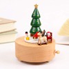 AMOR PRESENT Christmas Music Box, Wooden Music Box Christmas Tree