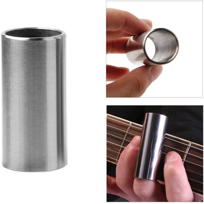 Stainless Steel Guitar Slide, 60mm Metal Finger Slide for Electric
