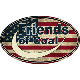 Cbcdecals - Friends Of Coal Vintage American Flag Decal