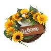 15 Inch Sunflower Wreath for Front Door Artificial Sunflower Wreath