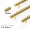 LONTAN 2 Pack Gold Handles for Cupboards 128mm Hole Centers
