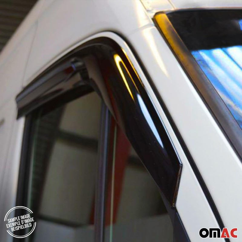 OMAC Window Visor Vent Rain Guard Deflector for Ford e-Transit