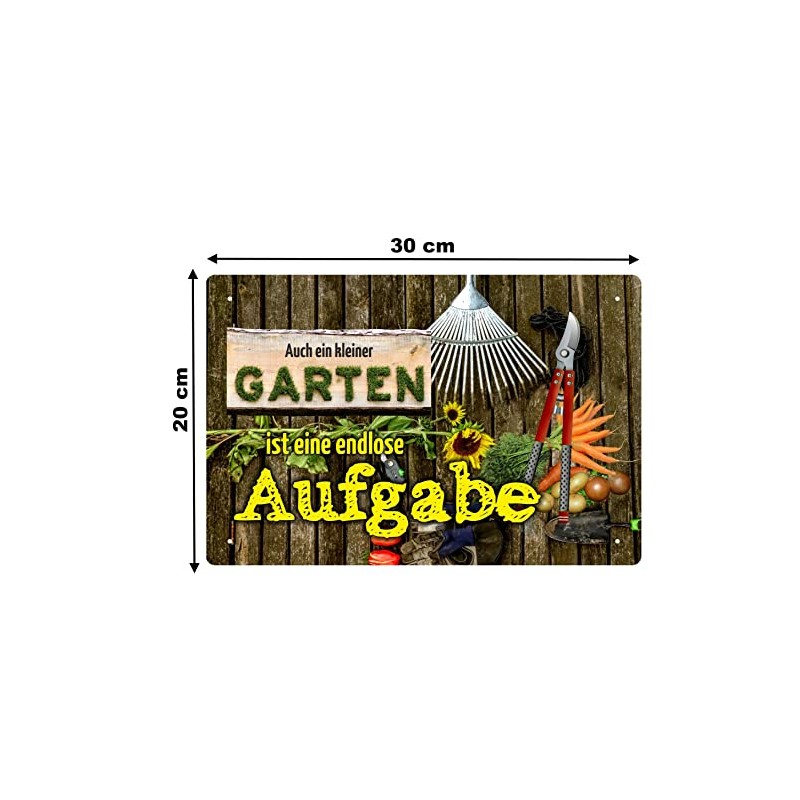 Geschenkeparadies 24 Tin Sign with German Text "Auch EIN Kleiner