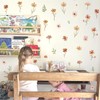 Small Boho Flowers Wall Sticker Cute Floral Leaf Wall Decal