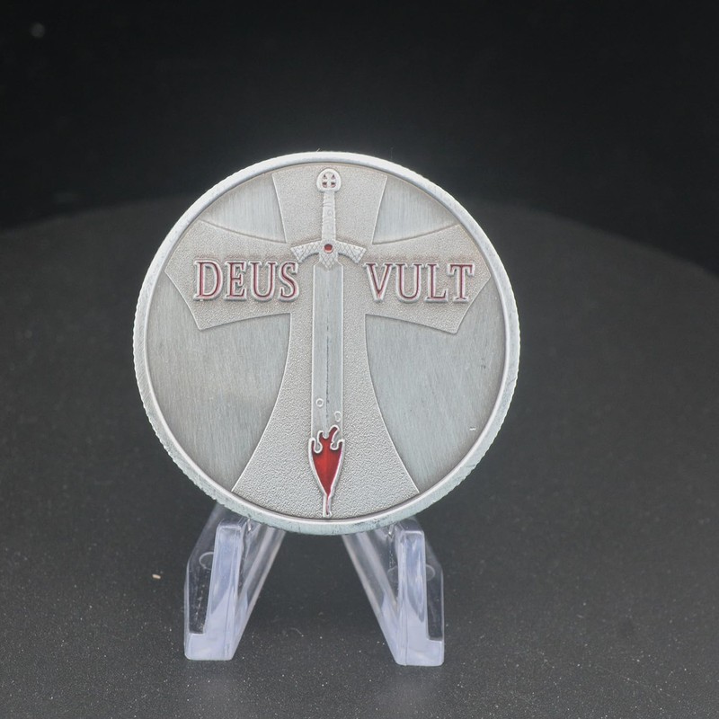 Knights Templar Challenge Coin Armor of God Religious Cross Prayer