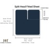 Half Split King Fitted Sheet for Adjustable Beds - 34
