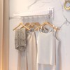 ZdwCyl Clothes Drying Rack,Laundry Space Saver Wall Mounted,Retractable,Collapsible(Tri-Fold), White Color