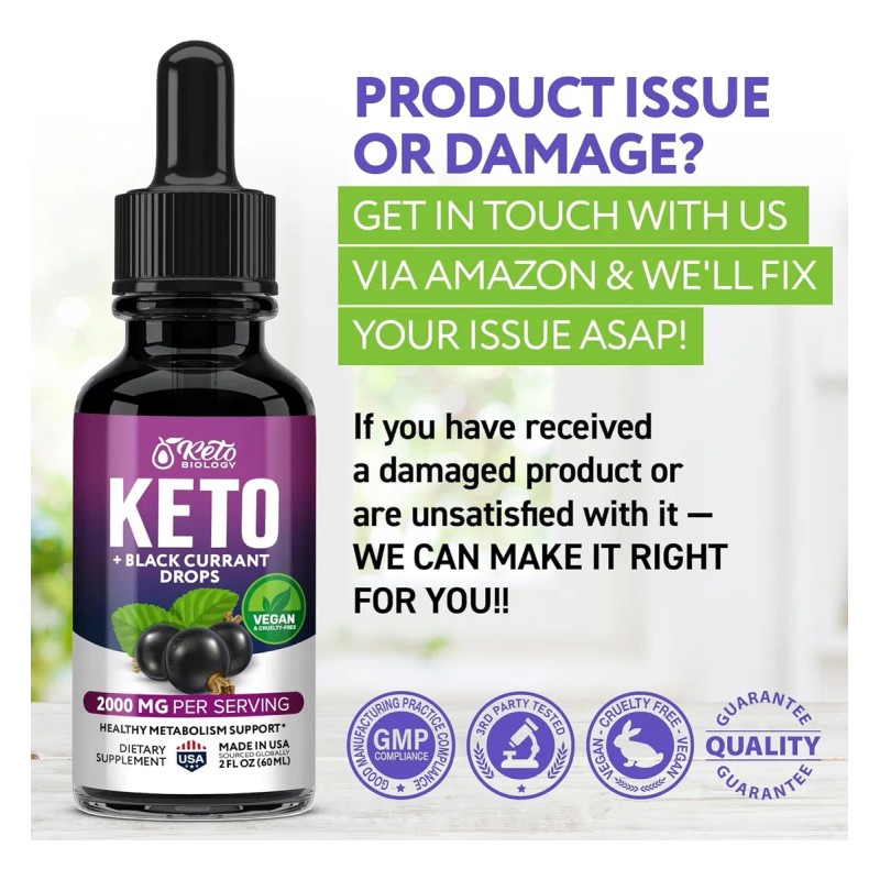 Keto 2000mg Gotas Con Cetonas Exógenas Bhb Fabricadas En Usa