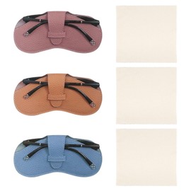 EHDWXVZM 3-Teilige Pu-Er-Sonnenbrille Und 3-Teilige Tücher, Tragbare Aufbewahrungstasche, Brillenzubehör, Sonnenbrille Schutzabdeckung.
