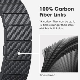pitaka Carbon Fiber Watch Band for Galaxy Watch Ultra 47mm, Ultra Light Galaxy Watch bands, Adjustable Length, Magnetic Clasp