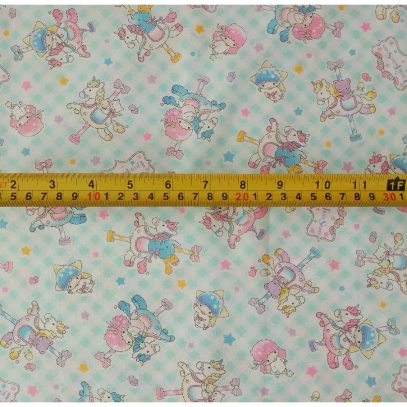 Sanrio Little Twin Stars/Cotton Fabric (Sheeting) Fat Quarter Ships from